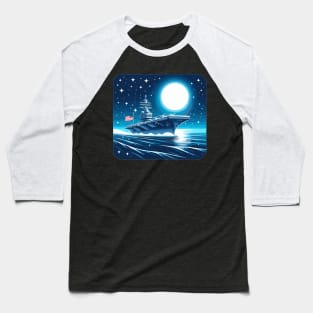 Aircraft Carrier Baseball T-Shirt
